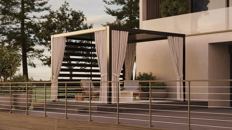Zephyr Aluminum Cabana on Residential Deck